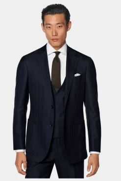 SUITSUPPLY Weste Navy-Männlich Anzugwesten