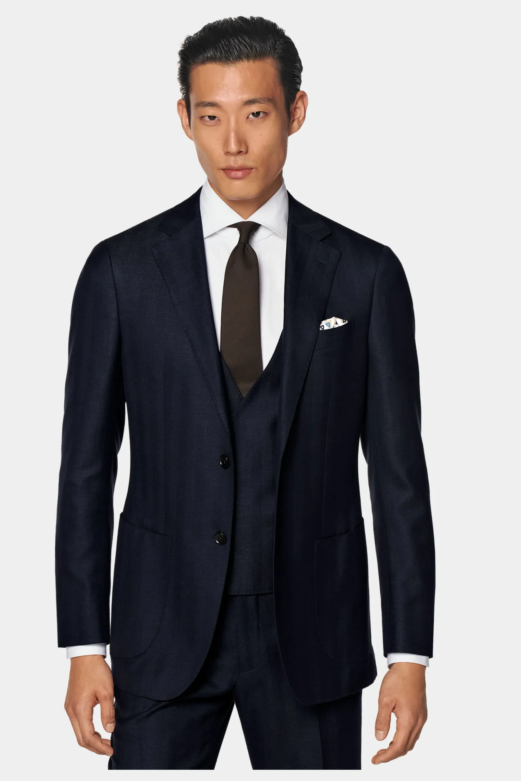 SUITSUPPLY Weste Navy-Männlich Anzugwesten