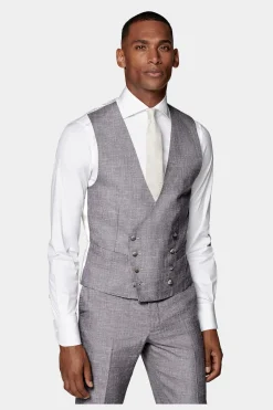 SUITSUPPLY Weste Purpur-Männlich Anzugwesten
