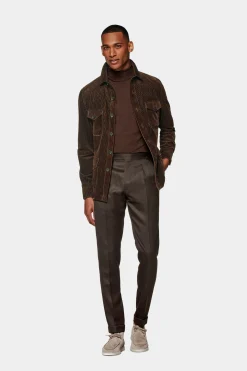 SUITSUPPLY William Hemd-Sakko Dunkelbraun-Männlich Hemd-Sakkos