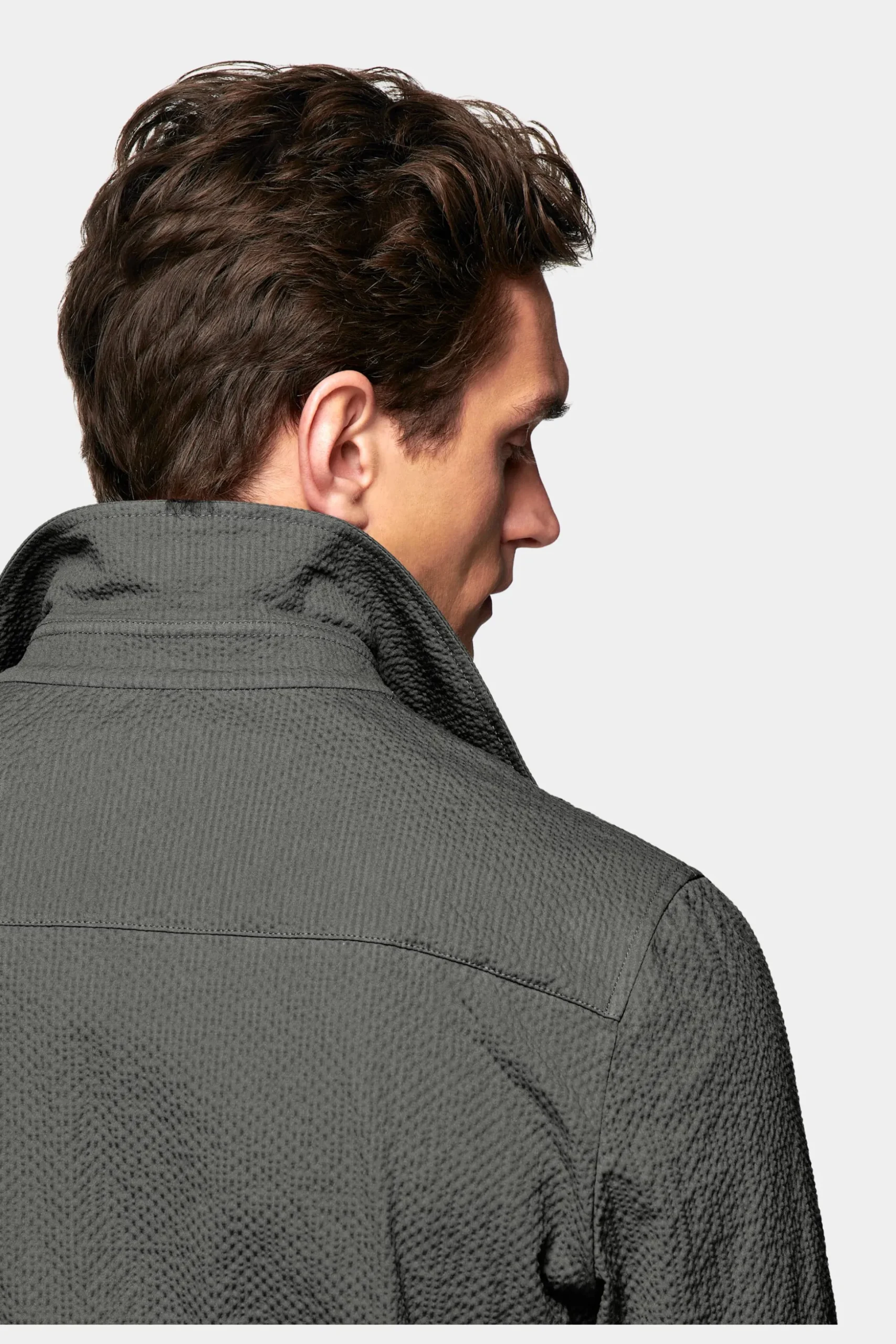 SUITSUPPLY William Hemd-Sakko Grau-Männlich Hemd-Sakkos
