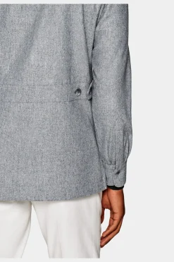 SUITSUPPLY William Hemd-Sakko Hellgrau-Männlich Hemd-Sakkos