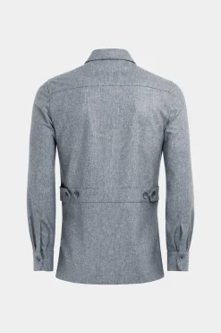 SUITSUPPLY William Hemd-Sakko Hellgrau-Männlich Hemd-Sakkos