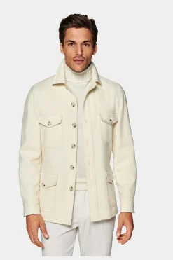 SUITSUPPLY William Hemd-Sakko Off-White-Männlich Hemd-Sakkos