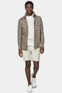 SUITSUPPLY William Hemd-Sakko Taupe-Männlich Hemd-Sakkos