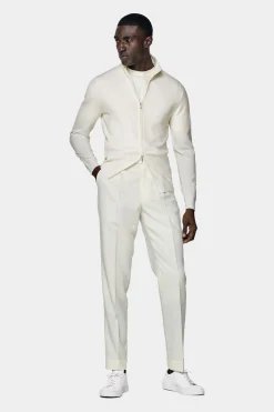 SUITSUPPLY Zip-Cardigan Off-White-Männlich Cardigans & Troyer
